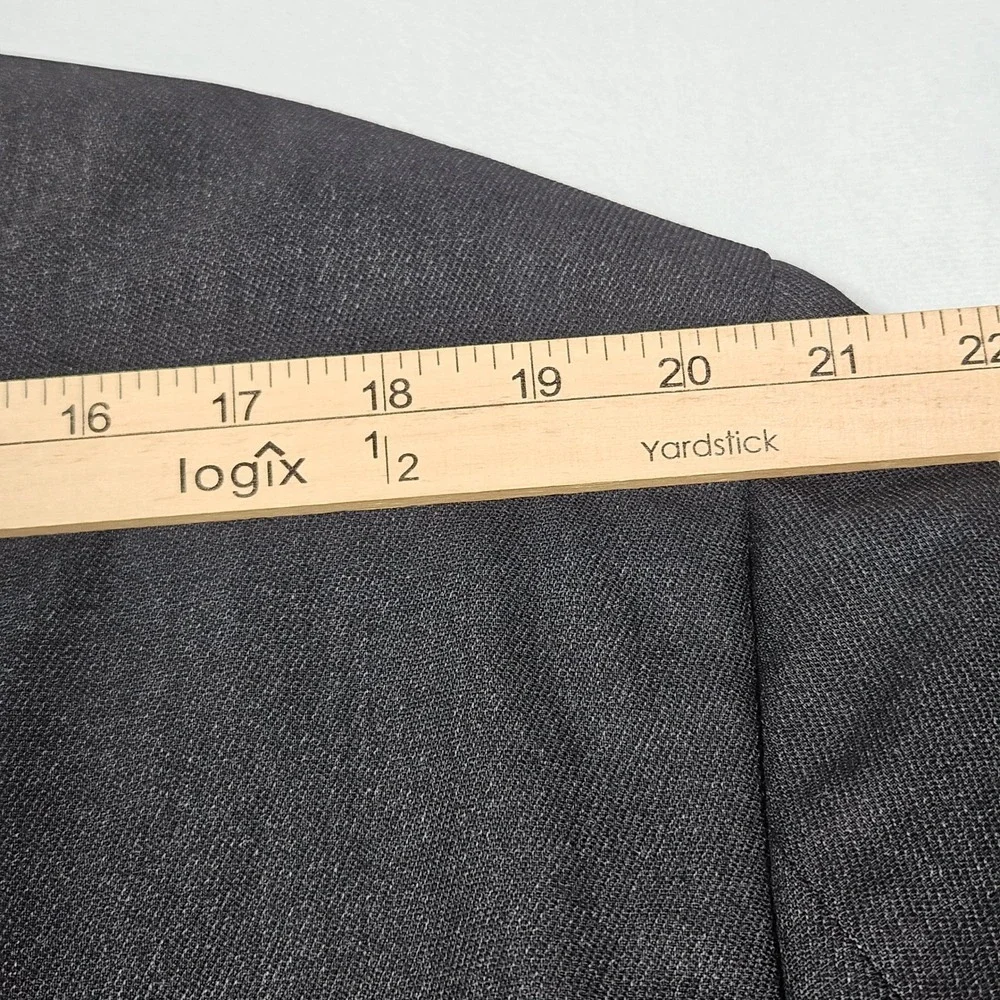 Ted Baker Blazer Mens 48L Charcoal Grey 3-Button Wool Sport Coat USA Made Preppy